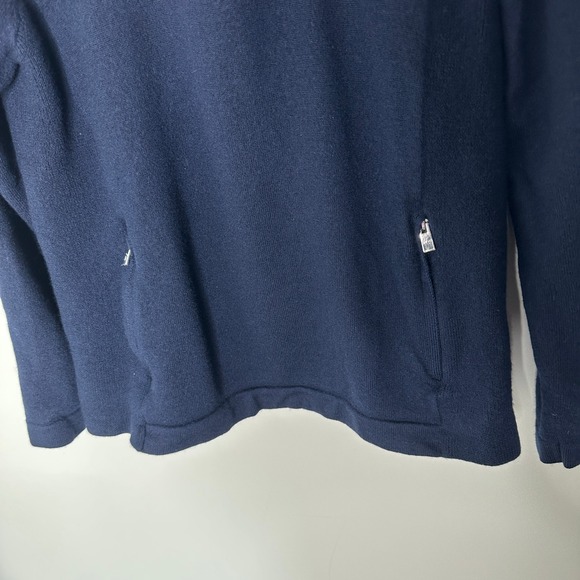 G/FORE Wind Breaker Merino Wool Quarter Zip Pullover Sweater Mens Medium Navy - Picture 10 of 14